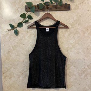 Zara Tank - long • Black & Gold • Size M